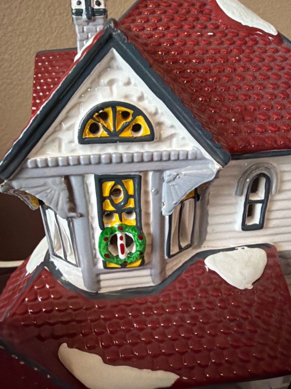1990 Dept 56 Queen Anne Victorian Original Snow Village Lighted House #51578 - Picture 12 of 16